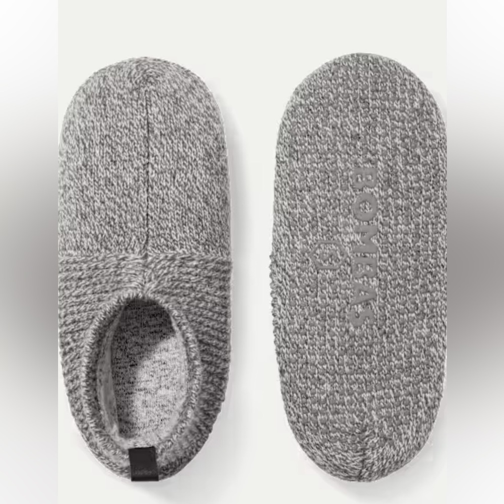 NEW Bombas Gripper Slipper Grey Heather Slippers Sz Med 7-9.5